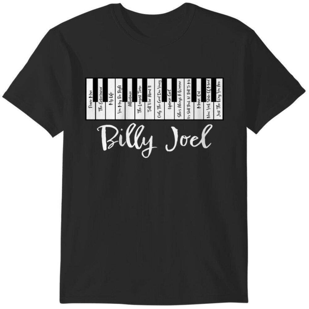 Billy Joel Piano Rock Music Legend Fan Gift Graphic T-Shirt